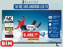 DİJİTSU 50 İNÇ UHD ANDROİD LED TV AKILLI TELEVİZYON
